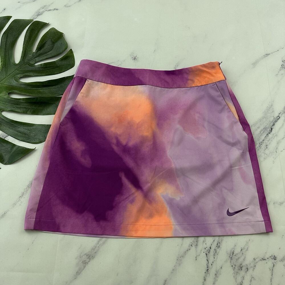 Nike Golf Womens Skirt Size 6 Purple Orange Tie Dye Tour Performance